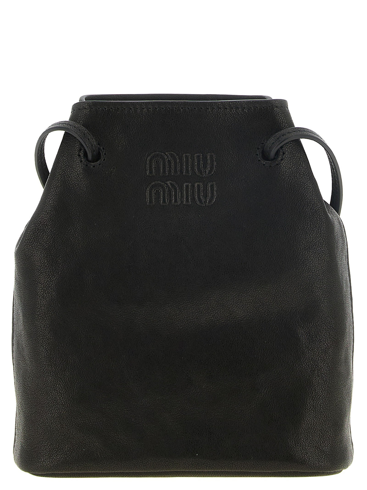 Black mini nappa leather crossbody bag