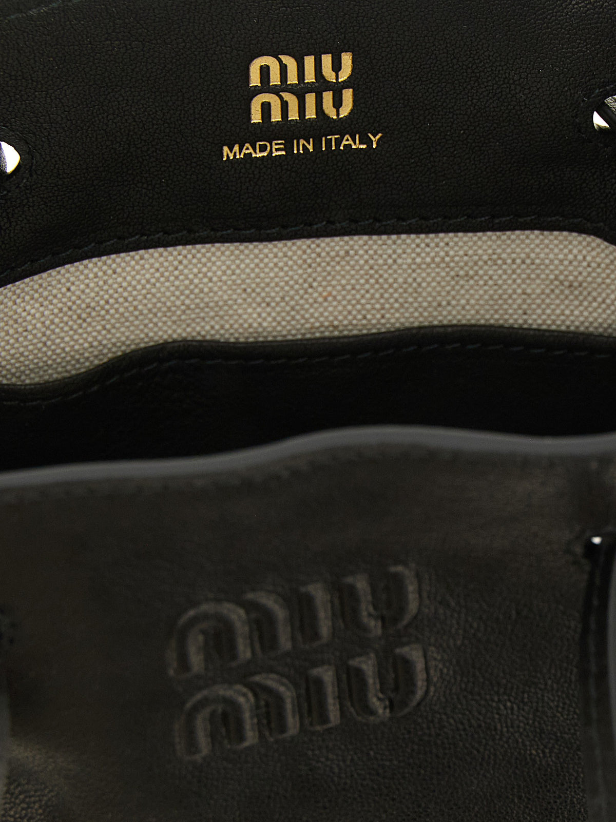 Miu Miu Black mini nappa leather crossbody bag