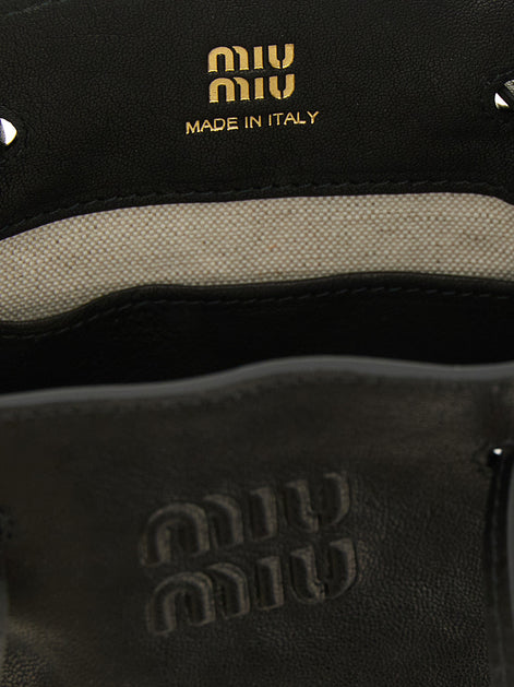 Miu Miu Black mini nappa leather crossbody bag