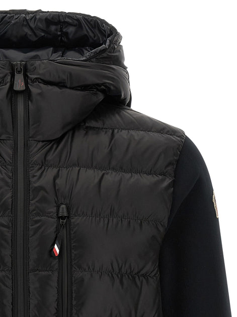 MONCLER GRENOBLE Black padded hoodie