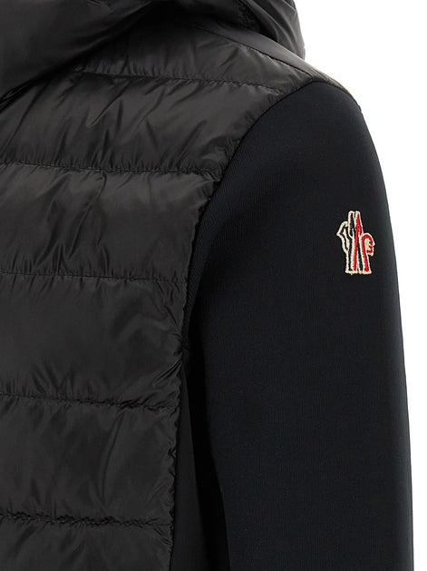 MONCLER GRENOBLE Black padded hoodie