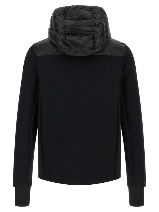 MONCLER GRENOBLE Black padded hoodie