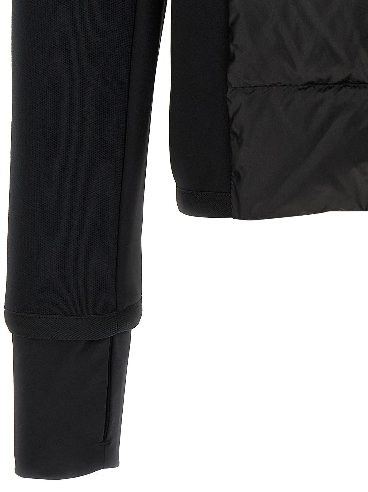 MONCLER GRENOBLE Black padded hoodie