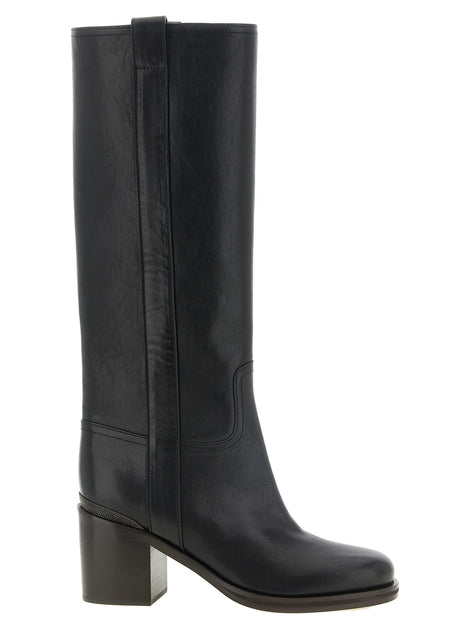 Black Riding leather boots