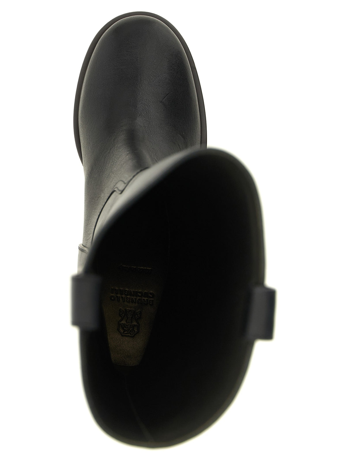 Brunello Cucinelli Black Riding leather boots