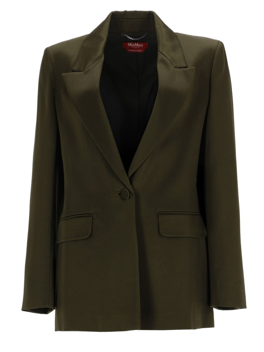 BLAZER IN ENVERS SATIN