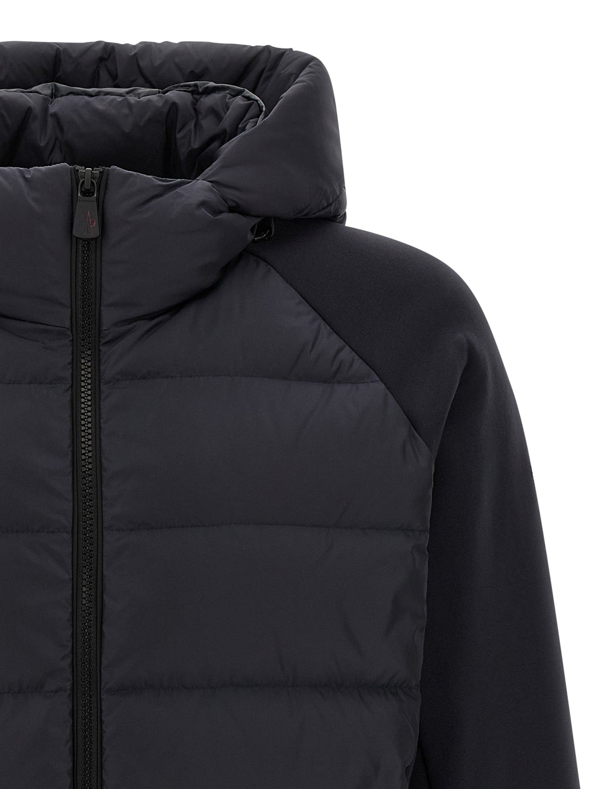 MONCLER GRENOBLE Blue padded hoodie