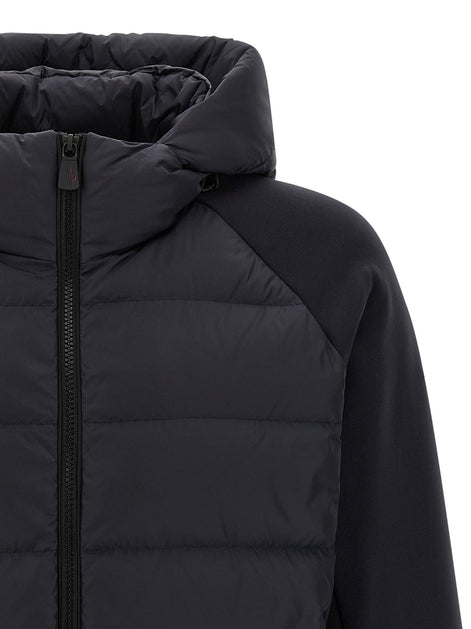 MONCLER GRENOBLE Blue padded hoodie