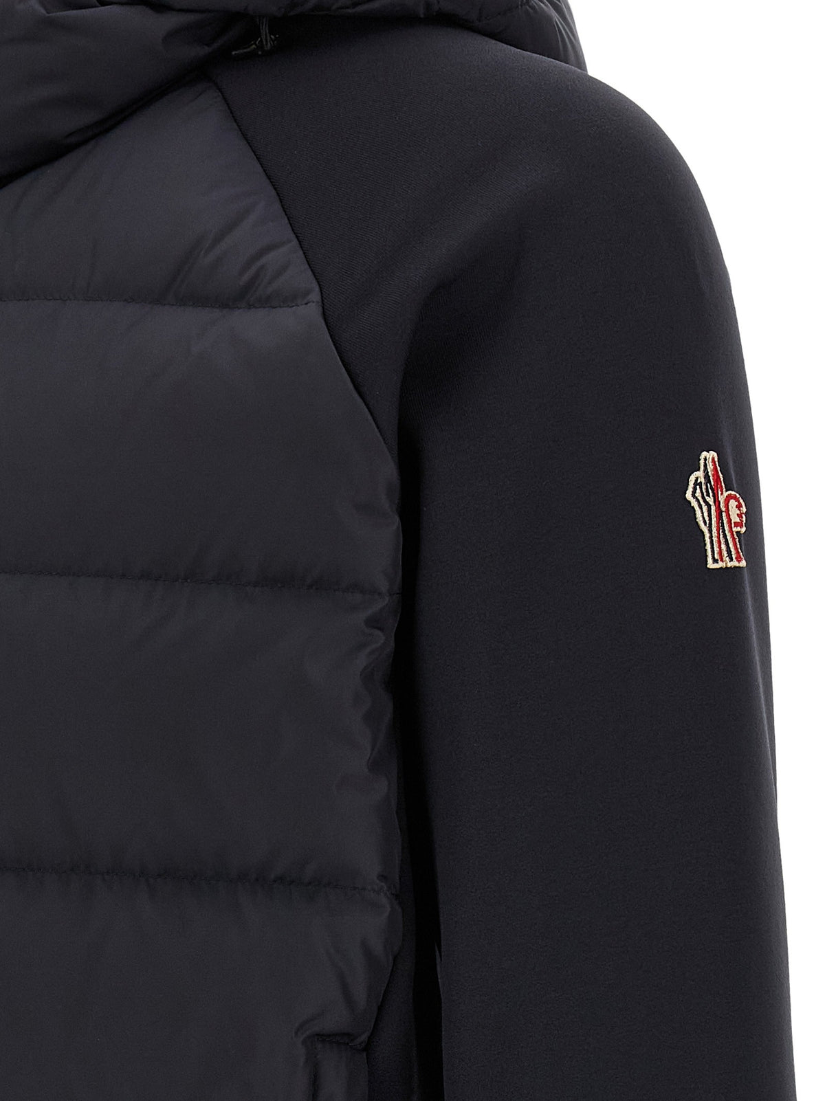 MONCLER GRENOBLE Blue padded hoodie