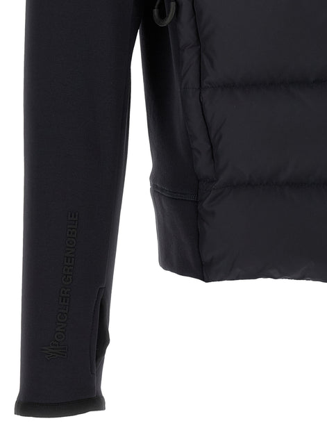 MONCLER GRENOBLE Blue padded hoodie