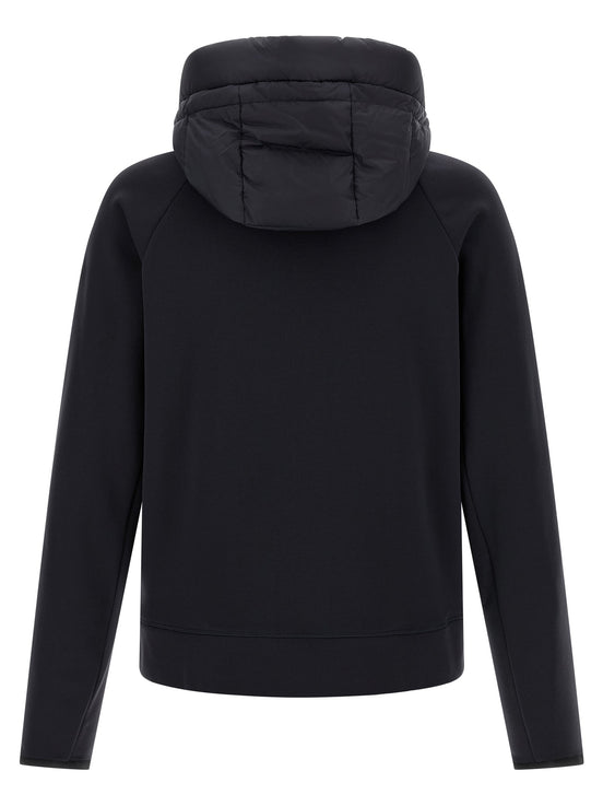 MONCLER GRENOBLE Blue padded hoodie
