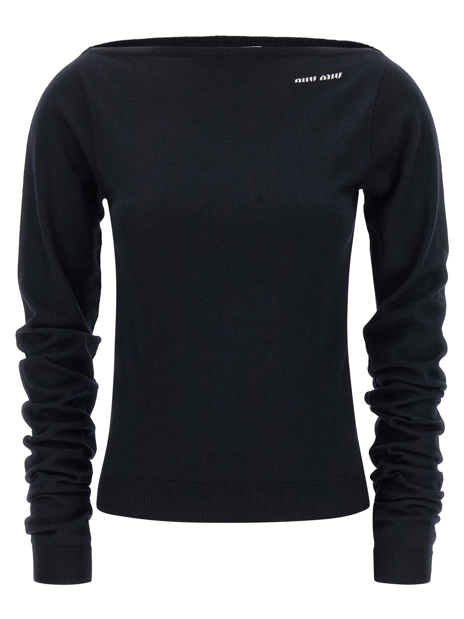 Boat neckline sweater