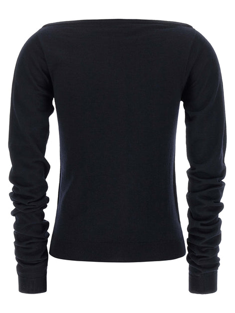Boat neckline sweater