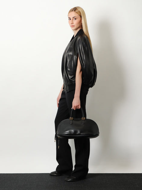 Balenciaga Bolero Bowling Medium Leather Bag