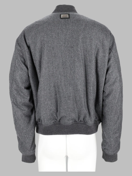 Dolce & Gabbana Bomber In Flanella Di Lana Imbottito