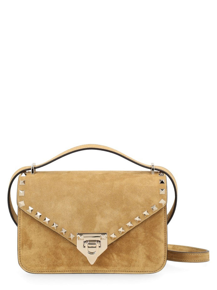 BORSA A TRACOLLA "ROCKSTUD SMALL" IN SUEDE