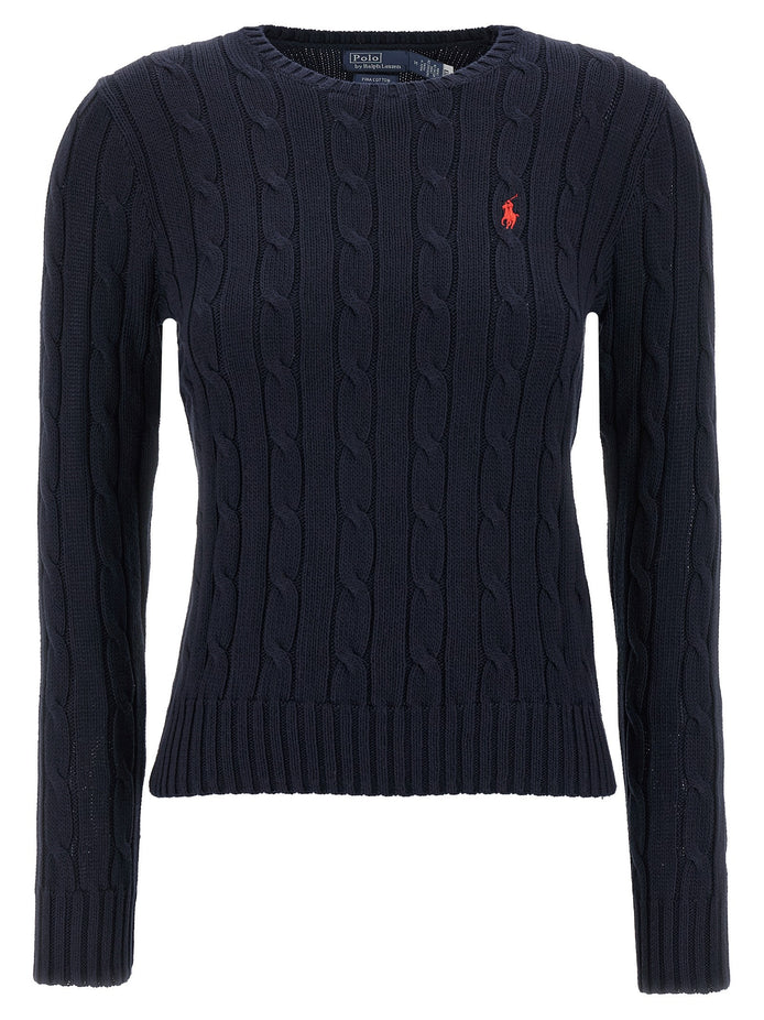 Braided cotton sweater