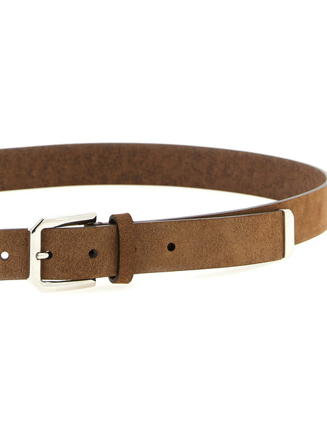 Braided leather belt