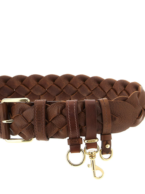 Braided leather belt