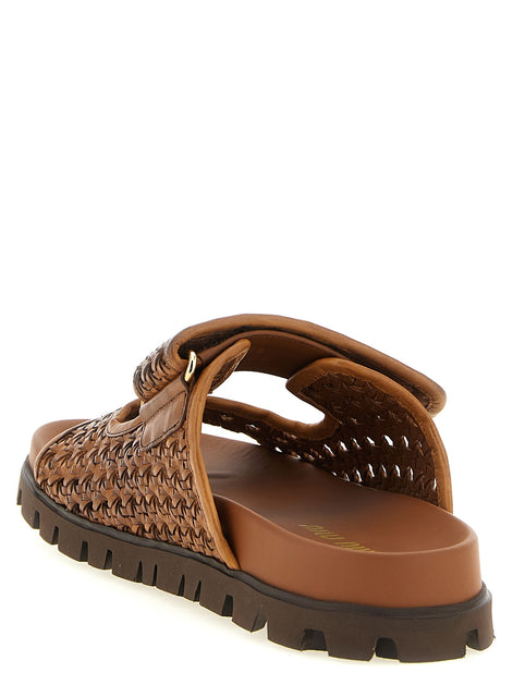 Miu Miu Braided leather sandals