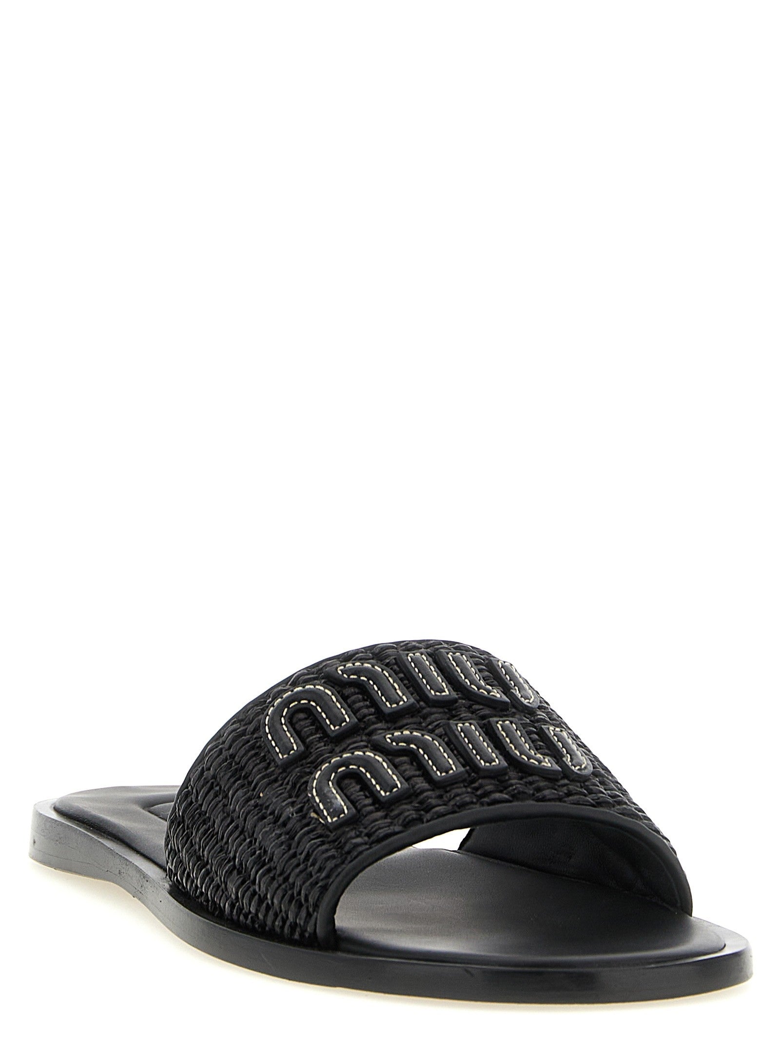 Braided slides with logo