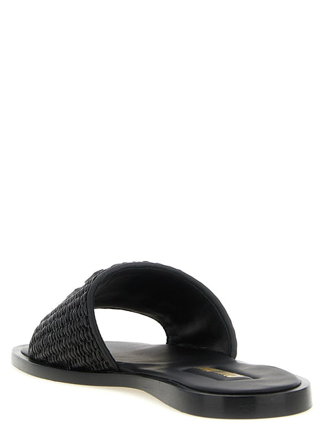 Braided slides with logo