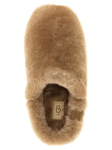 Ugg Brown 'Elea Fluffed' sabots