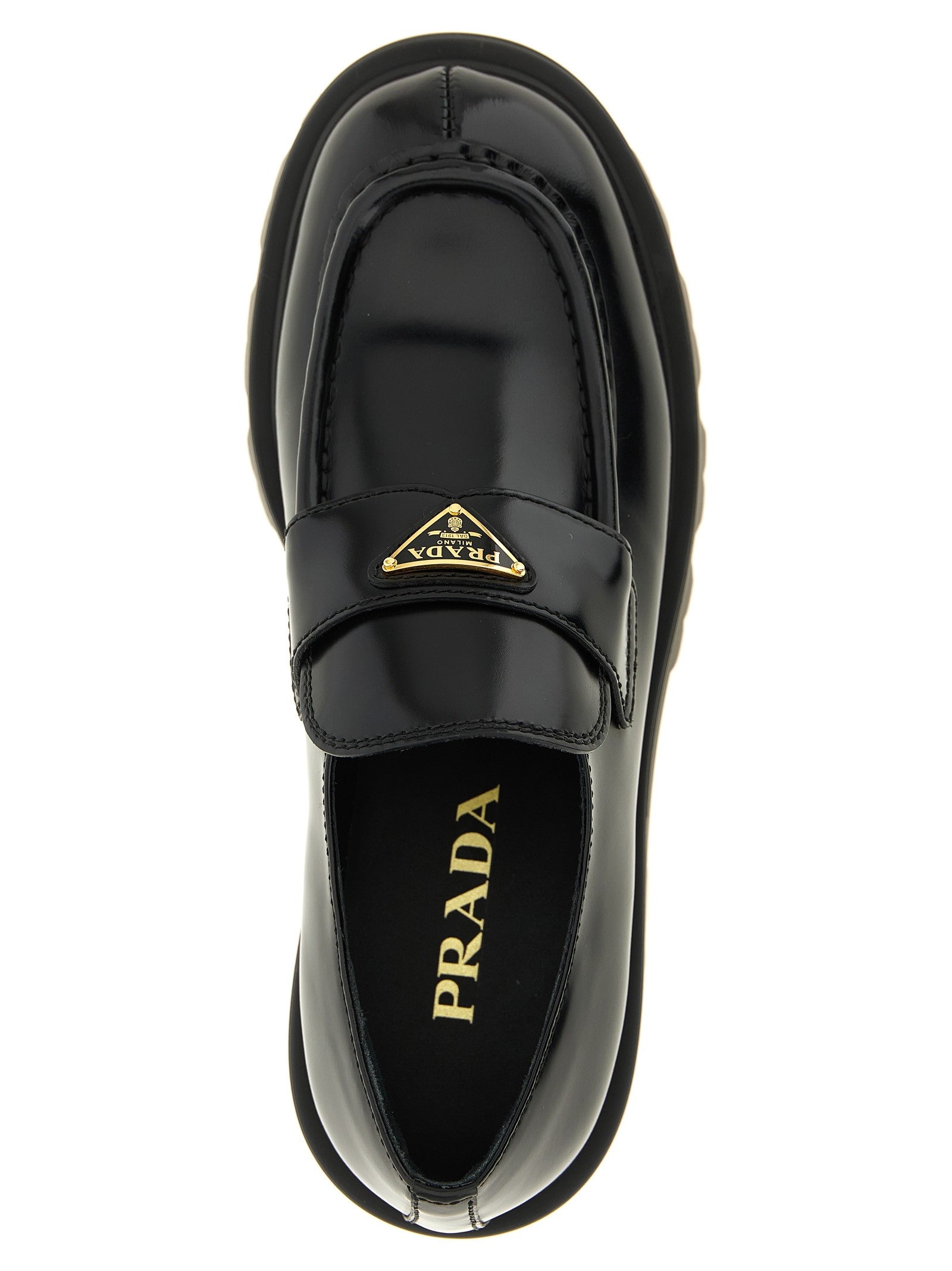 Brushed leather loafers