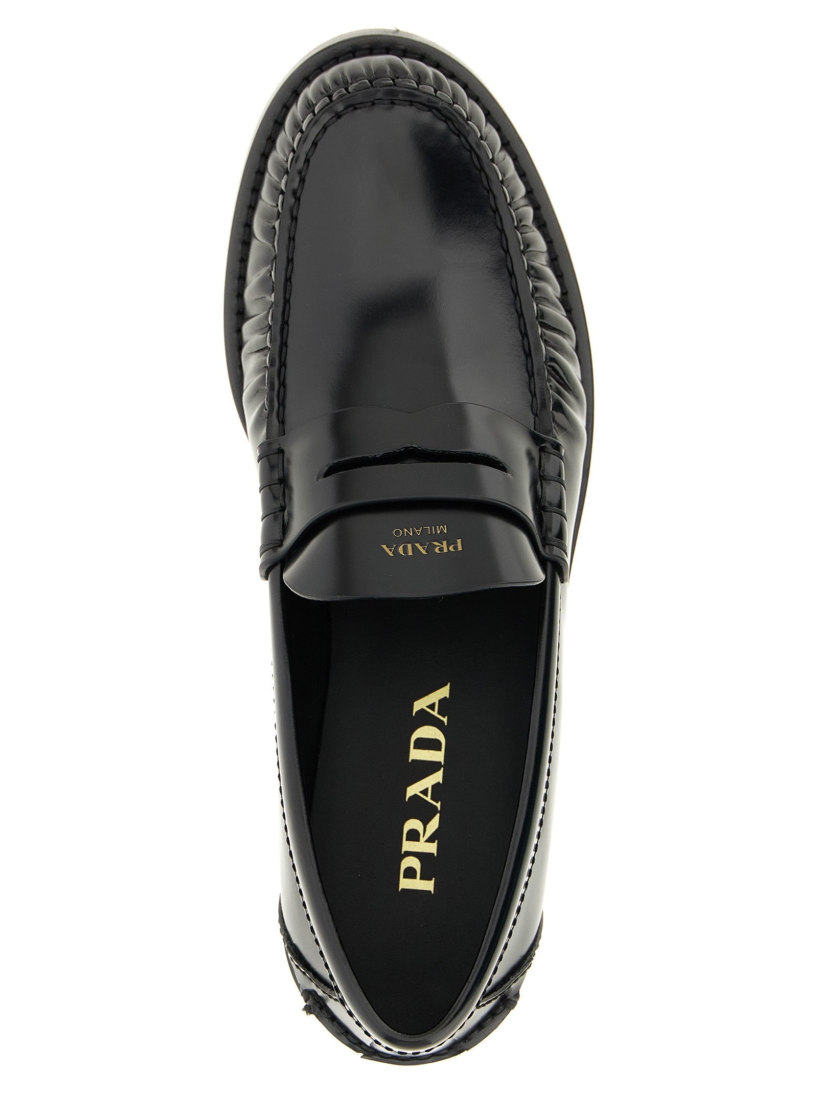 Brushed leather loafers