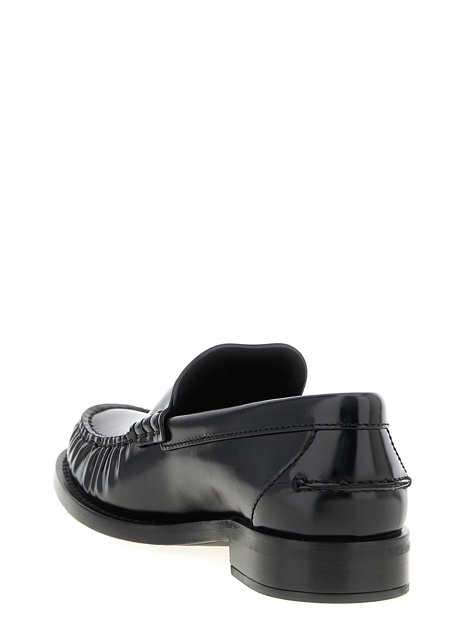 Brushed leather loafers