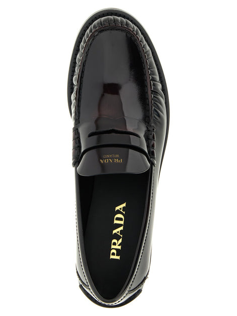 Brushed leather loafers
