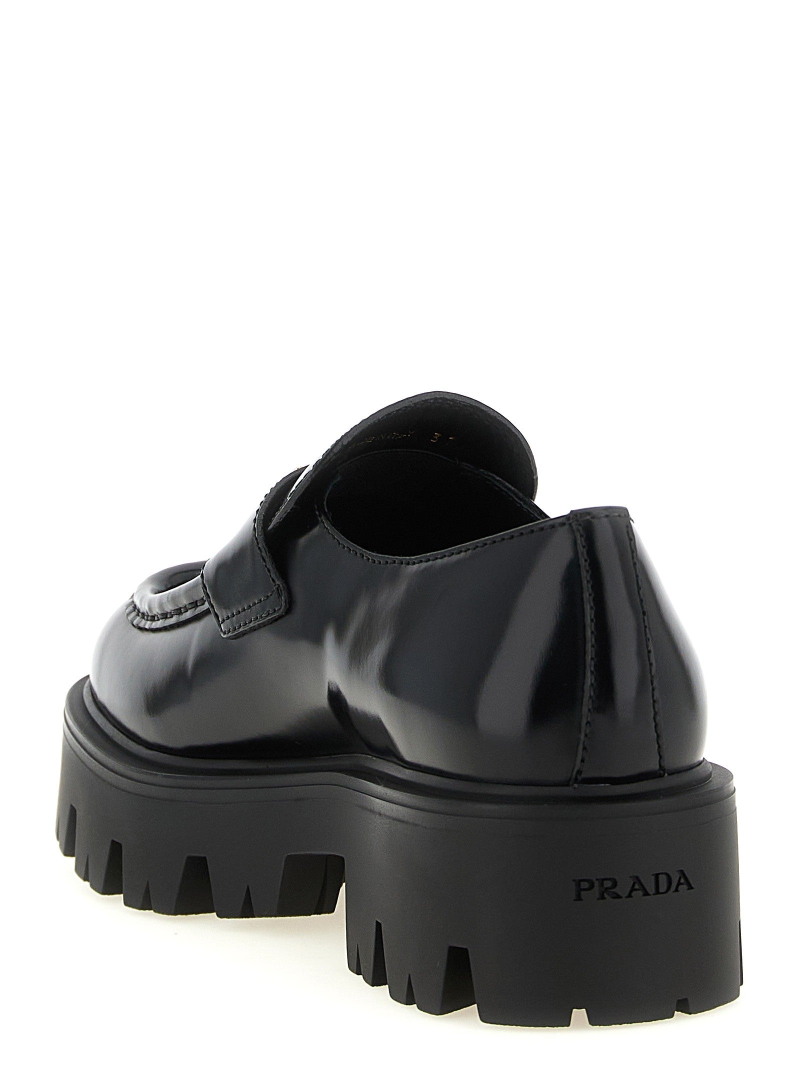 Brushed leather loafers