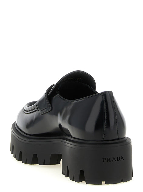 Brushed leather loafers