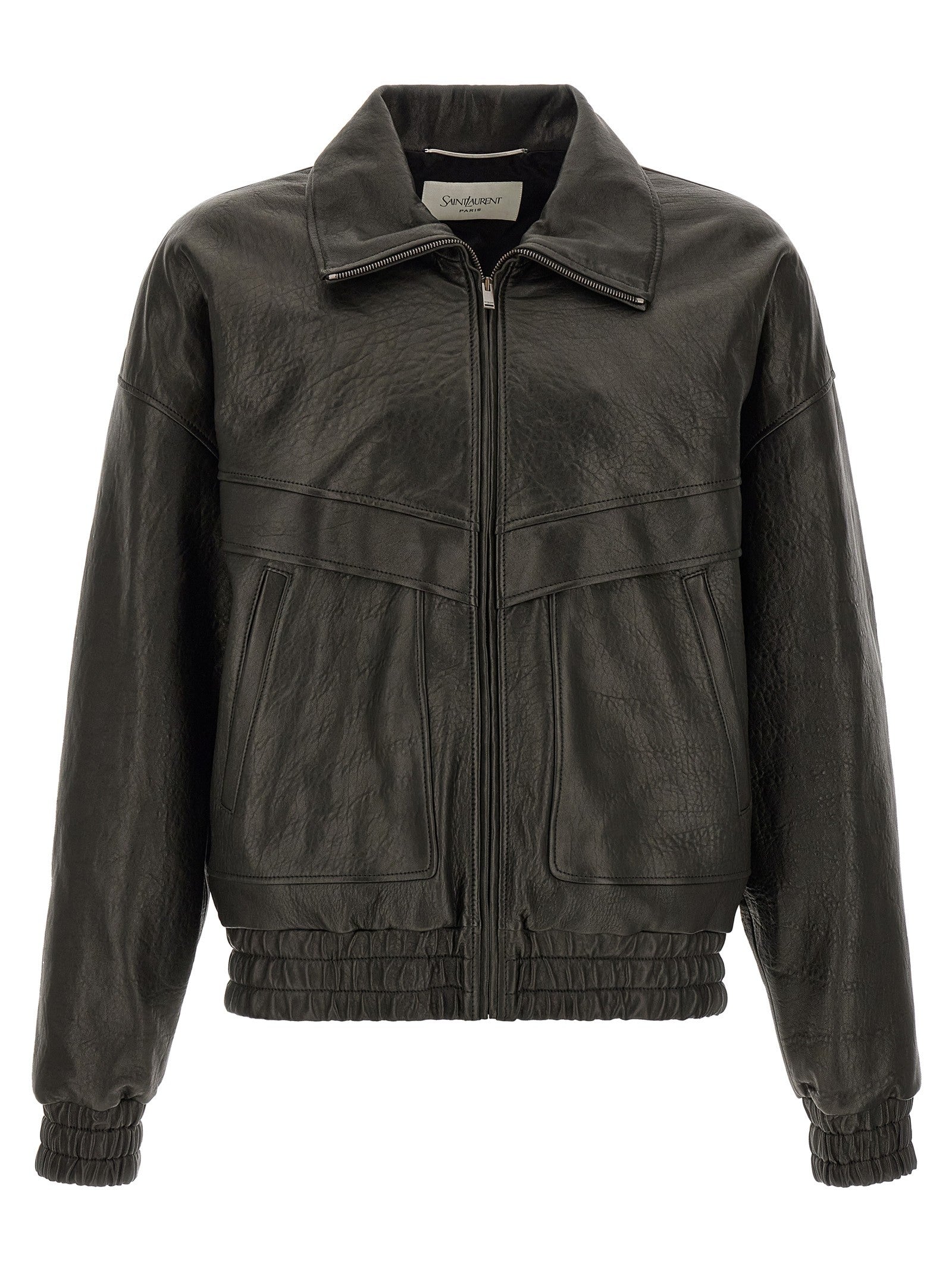 Bubble leather jacket