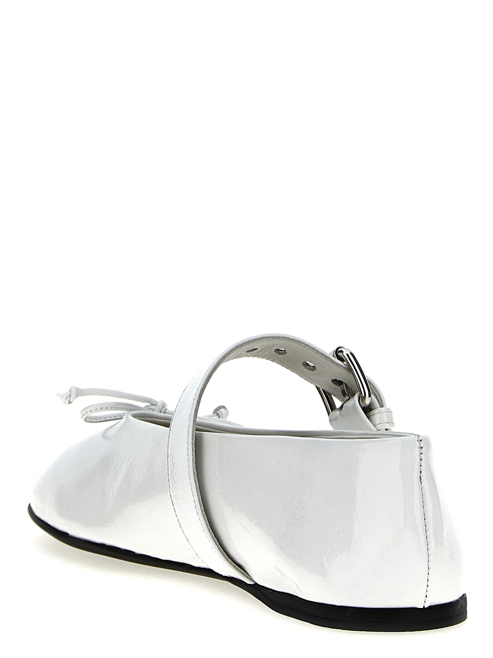 Buckle and bow ballet flats