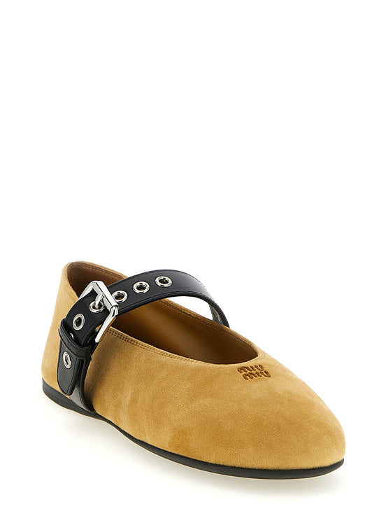 Buckle ballet flats