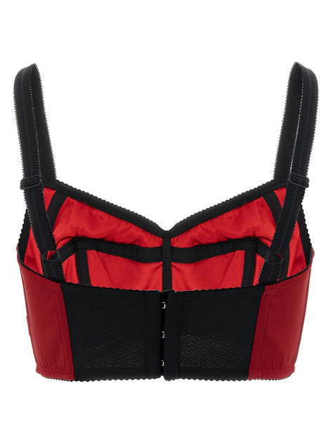 Bustier top with stitching