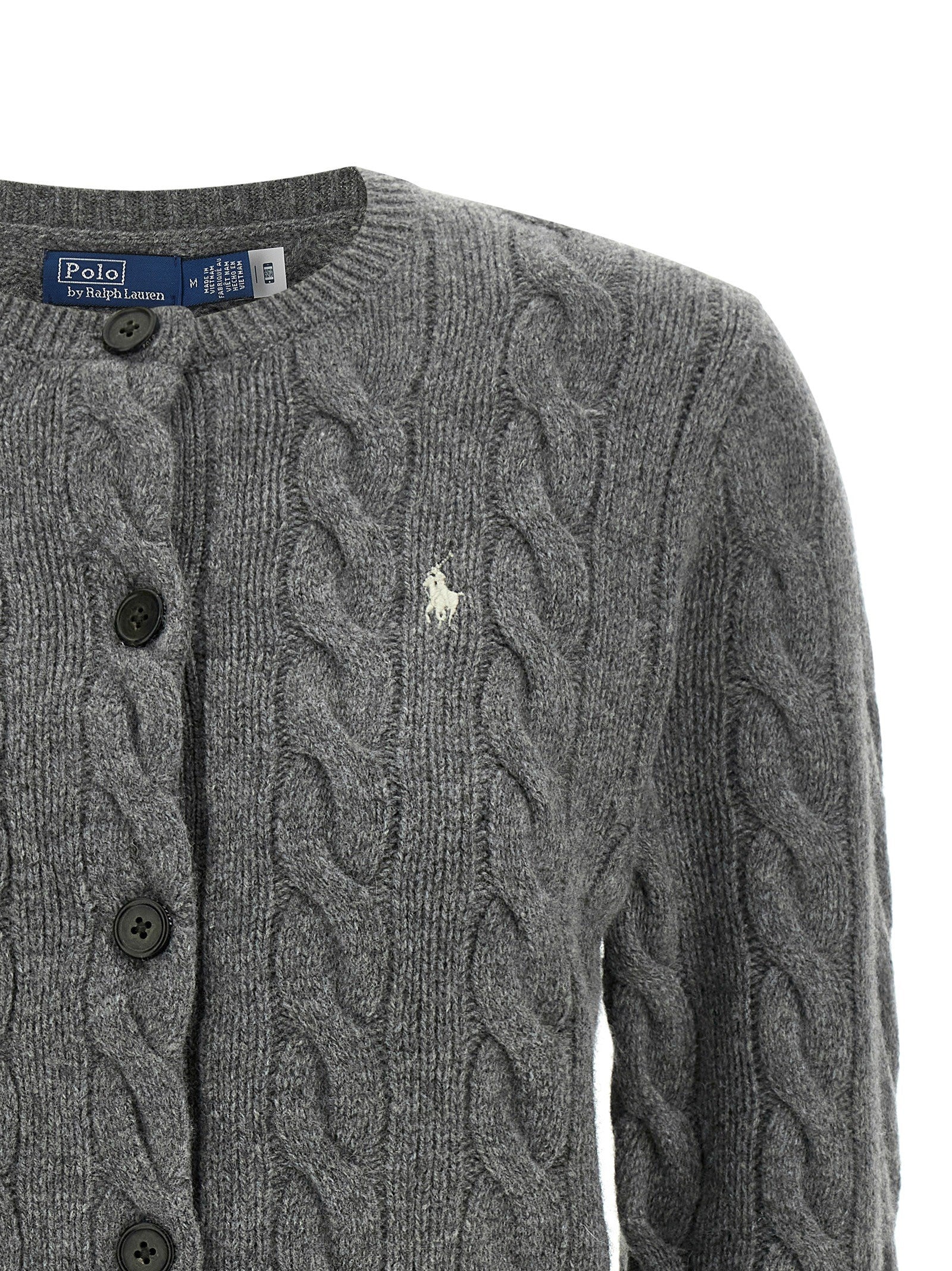 Cable knit cardigan