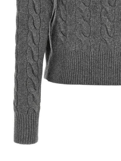 Cable knit cardigan