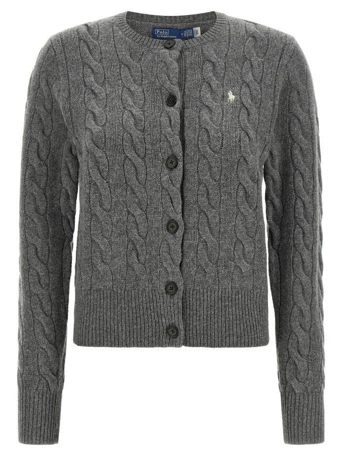 Cable knit cardigan