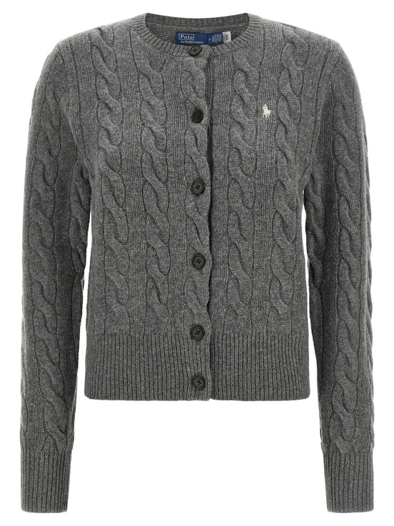 Cable knit cardigan