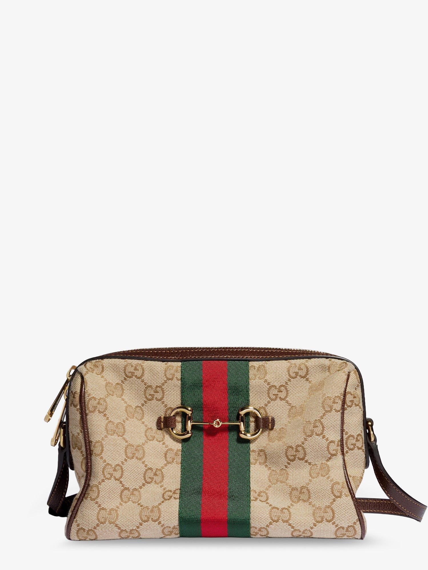 Camera bag GG fabric crossbody bag with metal Horsebit