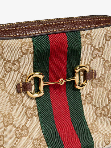 Camera bag GG fabric crossbody bag with metal Horsebit