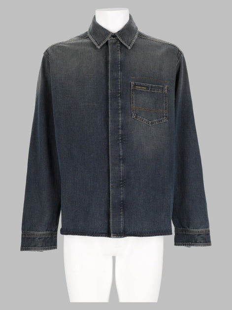 Camicia Slim Fit In Denim Di Cotone