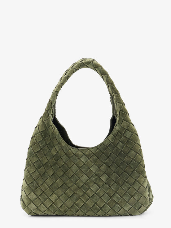 Campana Intrecciato suede shoulder bag