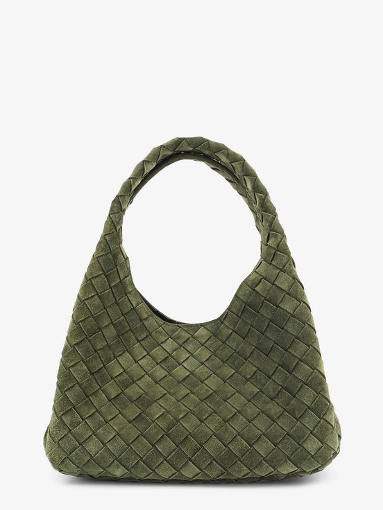 Campana Intrecciato suede shoulder bag