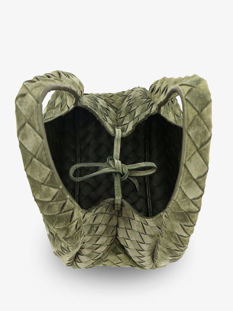 Campana Intrecciato suede shoulder bag