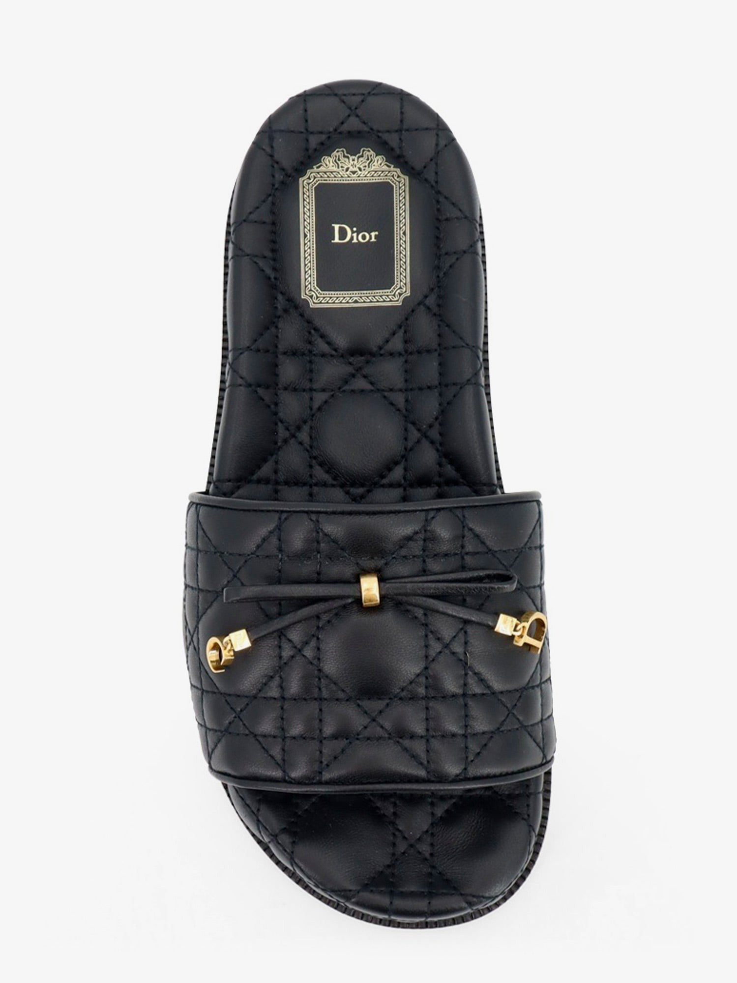 Cannage quilted leather sandals