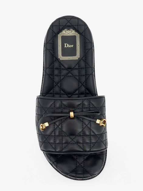 Cannage quilted leather sandals