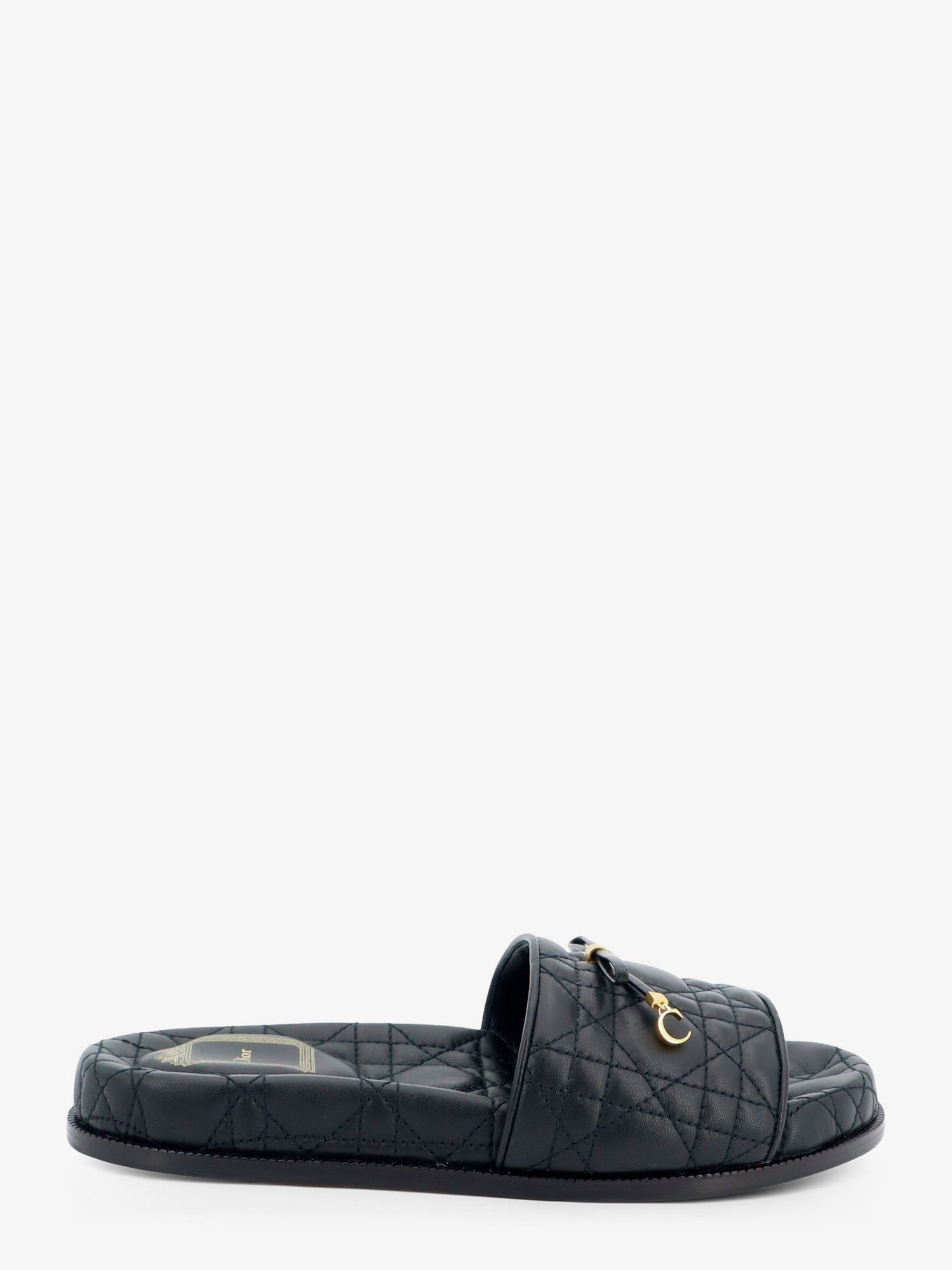Cannage quilted leather sandals